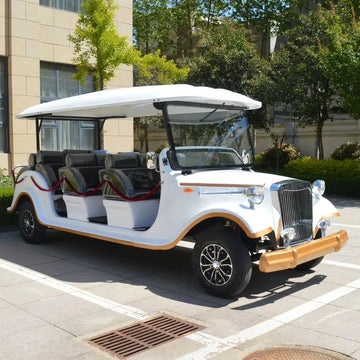New Design  Classic Sightseeing Car 12-seater Vintage Car for Bus Tours Equipped with 4KW Powerful Motor Supports OEM/ODM
