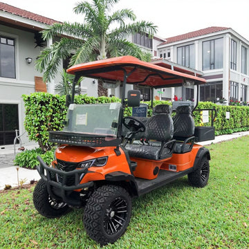 4x4 Utility New 4-Seater Solar Electric Golf Cart with Cargo Box for Sale