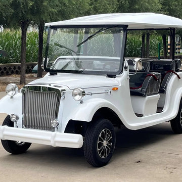 Luxury  White  Lithium Battery Operated Electric Sightseeing Car with Adjustable  Seat for Hotel Reception Supports OEM/ODM