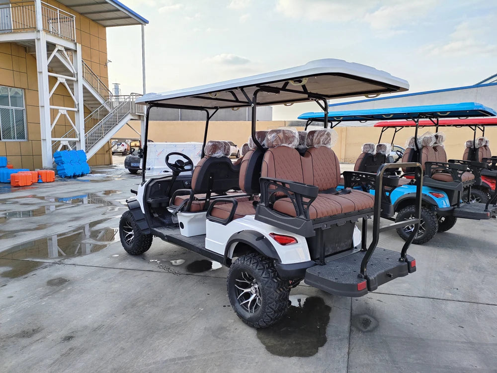 2 4 6 8 Seats Golf Electric Cart Hunting Car with Powerful 3.5KW AC Motor Controller Electric Golf Cars