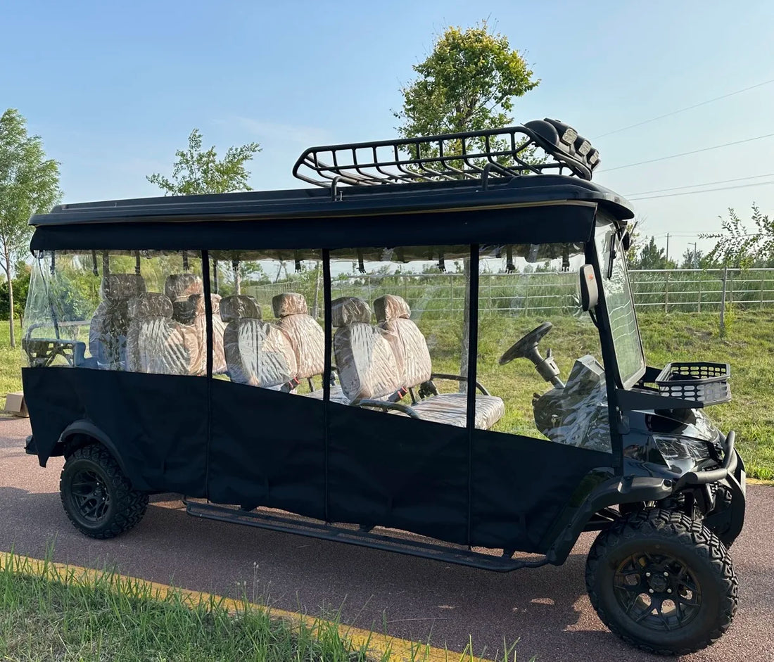 Reliable 8-Seater Golf Cart Rain Curtains 5kw Electric Steel Sightseeing Car for Group Outings Compatible Club Car 72v 48v