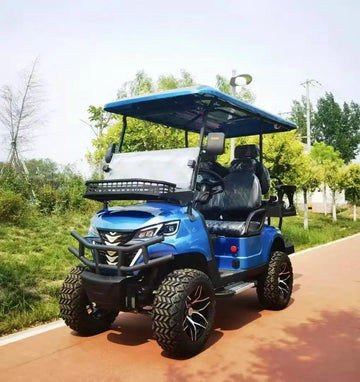 Electric or Gasoline Golf Cart 4 Seater Comfortable  Off-road Golf Cart With 2+2 Seater Passenger Electric Hunting Car
