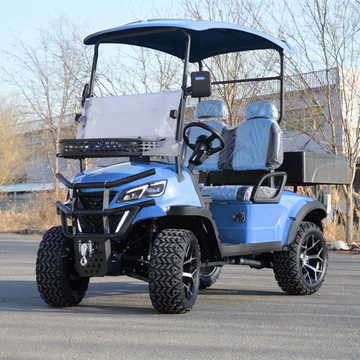 High-quality 4x4 Drive 2 Seater Electric Blue Club Golf Cart for Golf Course Transportation Supports OEM/ODM