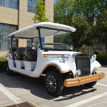 High-quality 12 Seaters Classic Antique Retro Vintage  Electric Retro Tourist  Sightseeing Car for Hotel VIP Reception