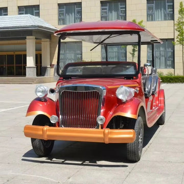 New Design Vintage Electric Sightseeing Car 4 Wheels Vintage Classic Travel Electric Car with 48V Powerful Motor for Scenic Area