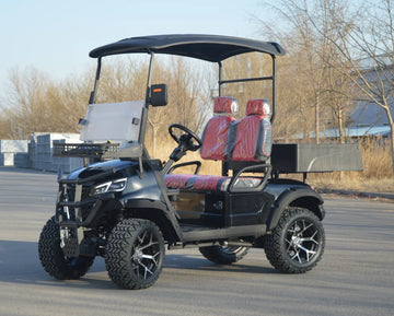New Design  2 Seater Mini  Black Electric Club Car Golf Cart with Off-road Capability for Private Golf Club Personal Use