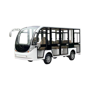 14 Passenger Fully Enclosed Electric Shuttle Car Electric Sightseeing Bus with Door