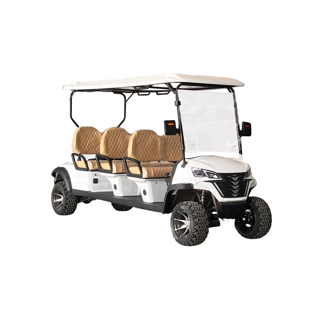 48V 4 Wheels and Tires Steel Plastic Material Chinese Cheap EEC/DOT/GCC Certified 6-Passenger Club Car Electric Golf Cart