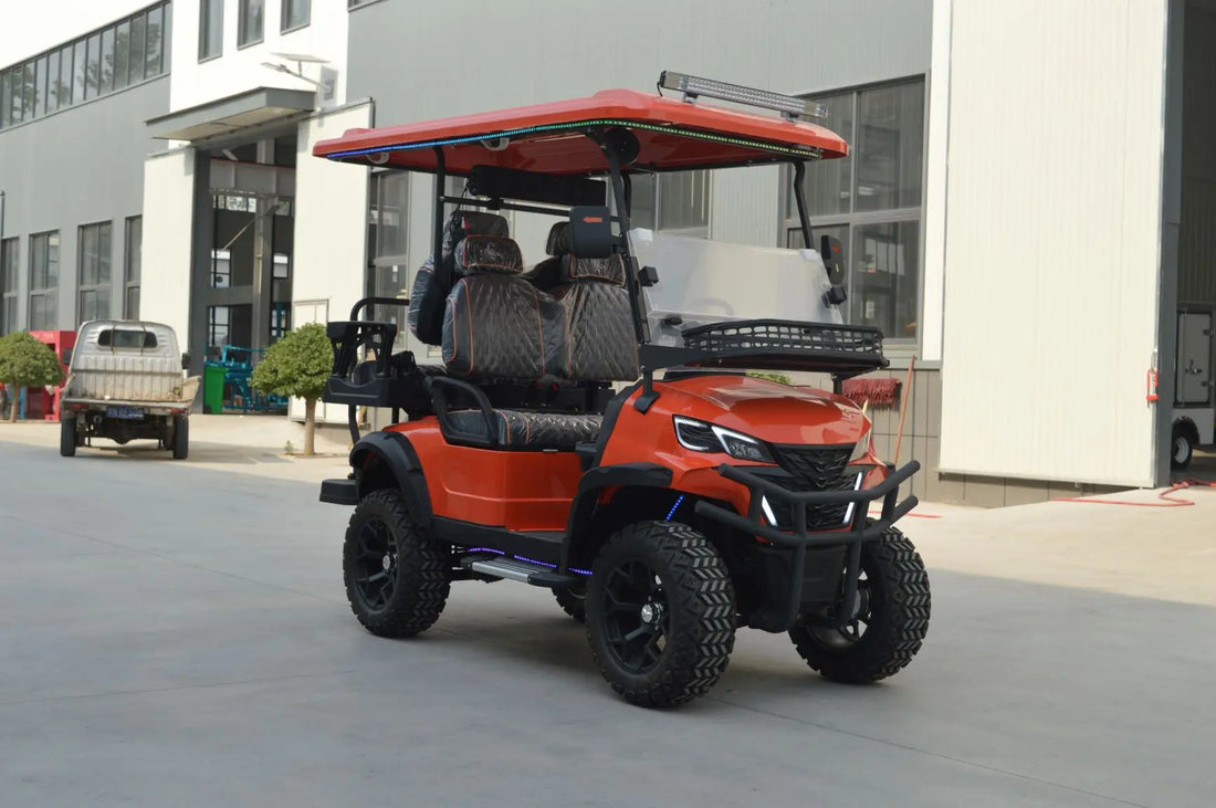 High Ground Clearance  4 Seater Forward Facing Electric Golf Cart Support Color Customization for Scenic Area Sightseeing