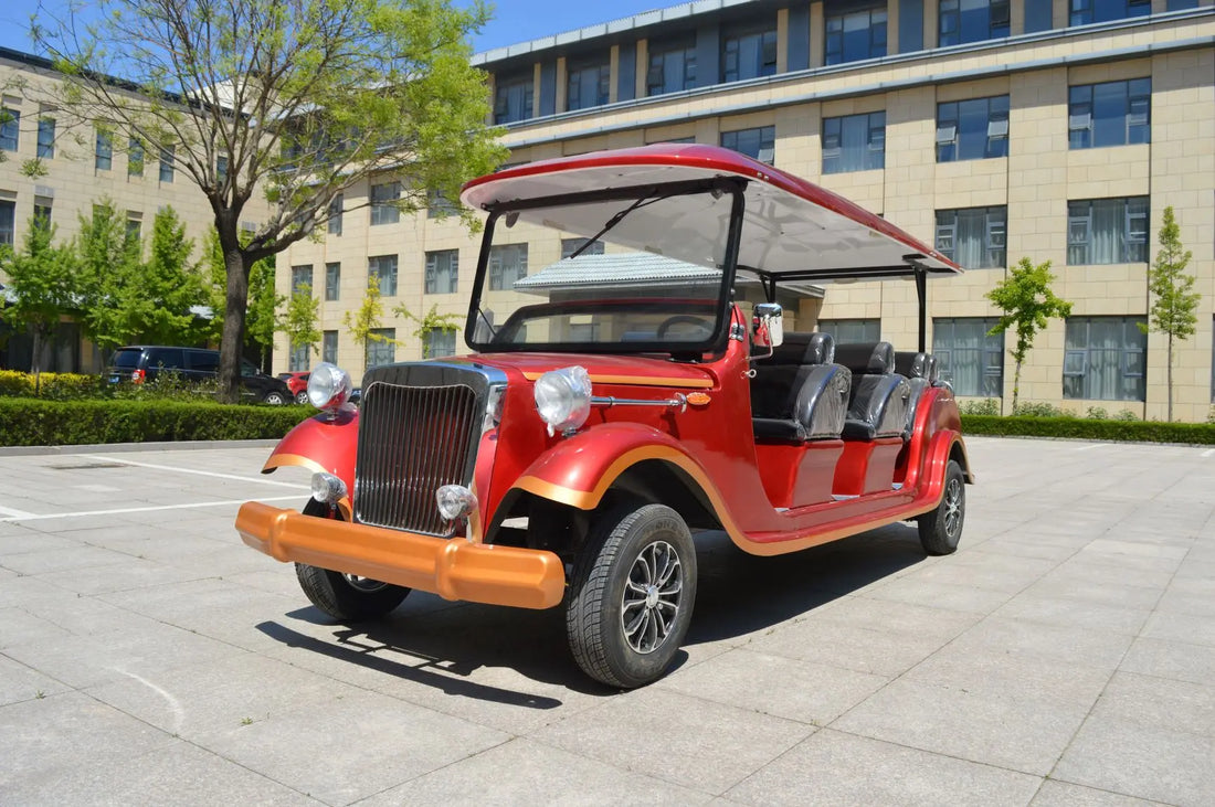 Electric 12 Seater Sightseeing Classic Car with High Performance Lithium Battery and Spacious Interior for Scenic Areas