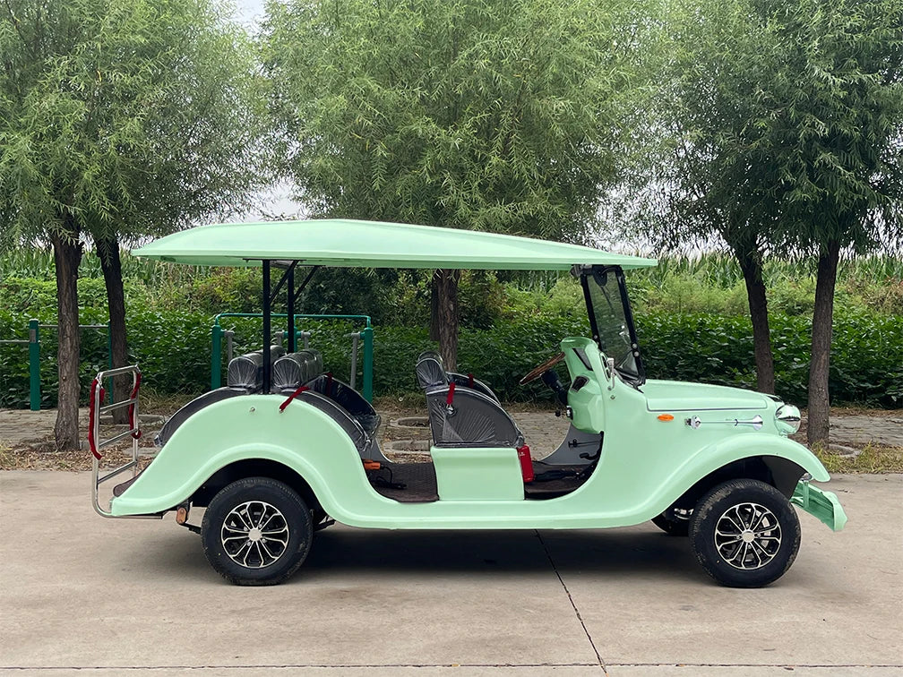 New Design 8-Seater  Street Legal  Electric Vintage Classical Sightseeing Car for Scenic Area Sightseeing