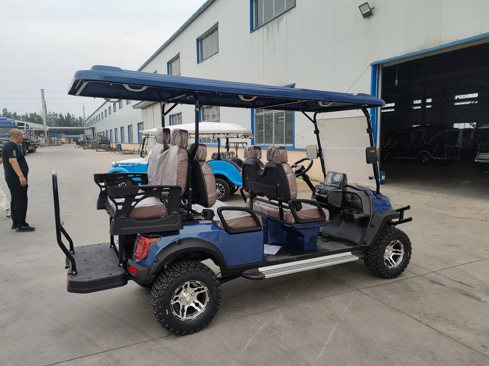XYTD Manufacturer's Vintage Electric Golf Buggy 72v 6-Seater Curtis Controller EEC/DOT Certified 5kw Motor Steel Lead-acid