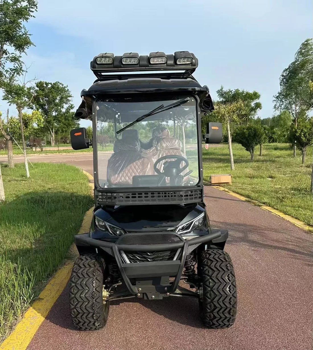 Eec Certified Luxury 8-seater Electric Utility Golf Cart 5kw Motor Aluminum Frame 72v/48v Battery with Rain Cover Luggage Rack