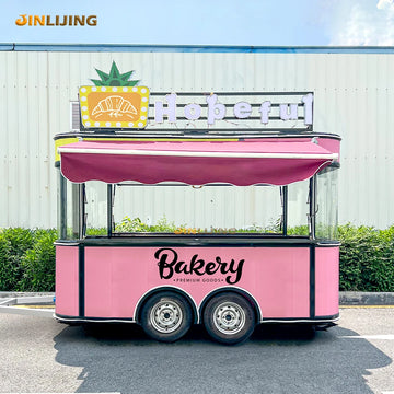 Convenient Mobile Kitchen Street Foodtrailer Ice Cream Coffee Cart Bus Street Food Truck Bakery Trailer Fully Equipped