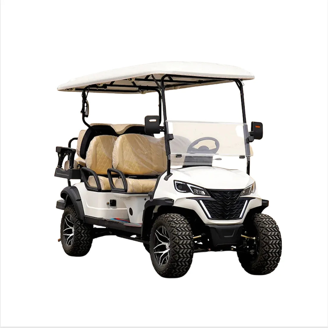 72V Aluminum Frame and Steel Plastic Buggy Scooter for Clubs Street Legal 6-Seater Electric Golf Cart with Curtis Controller