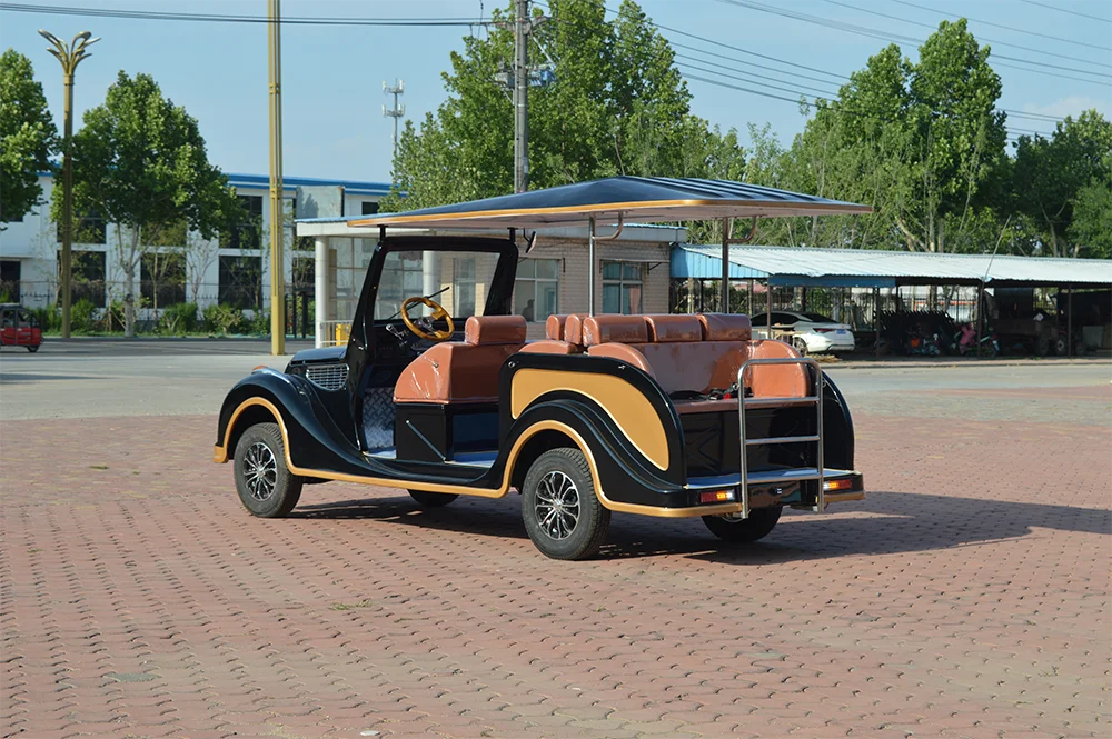 Mini 8 Seats Electric Vintage Vehicle Touring Classic Sightseeing Vehicle with Lithium Battery  for Resort Shuttle