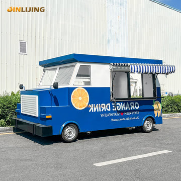 Mobile Cart Pizza Juice Snack Caravan Tradesman Trailer Blue Electric Food Trucks for Sale