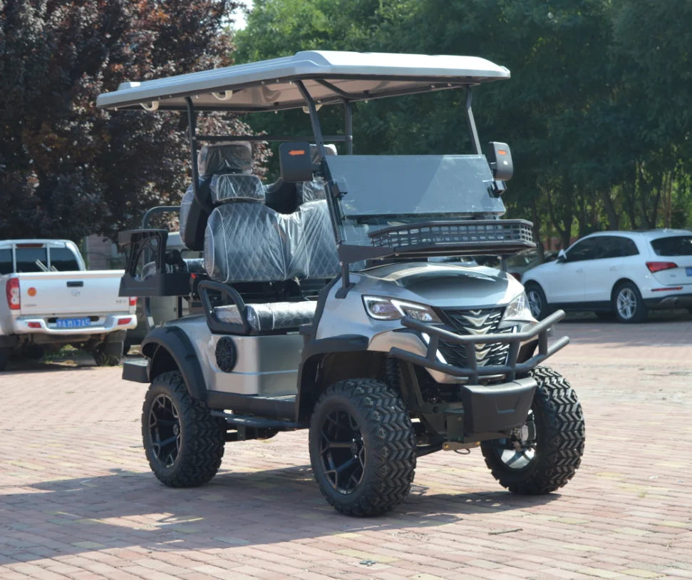 High Quality 60V Lithium Electric Utility 4 Seater Adjustable Seats Hunting Golf Cart for Hotel Reception