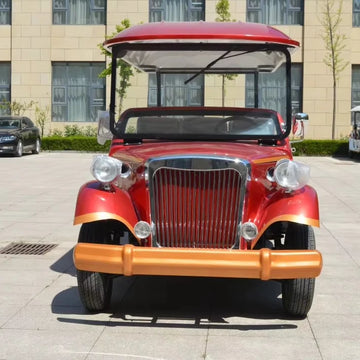 Hot Sale 12 Passenger Retro Electric Vintage Car Sightseeing with 4KW Electric Motor for Resort Shuttle