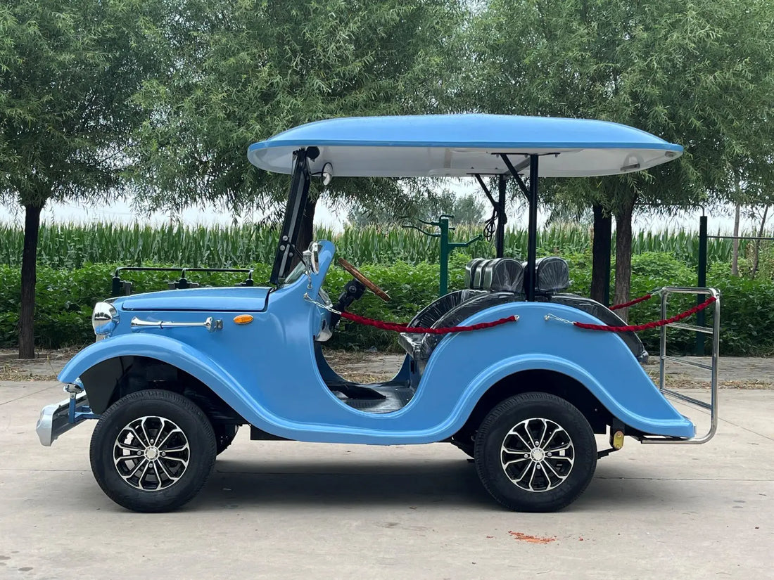 Electric Mini Vintage Classic Car Tourist Shuttle Support Customizable Colors Scenic Area Sightseeing Lithium Battery 6 Seats