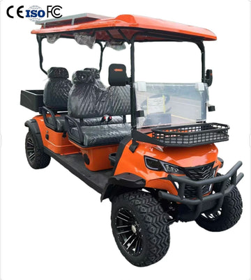 Customized 72v Lithium Battery 6-seater Golf Cart with Solar Electric Panel for Sightseeing