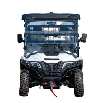 Yuexuan All-Weather Electric Utility Vehicle 4WD System High Torque PMSM Motor Large  Cargo Box for Farm Use UTV