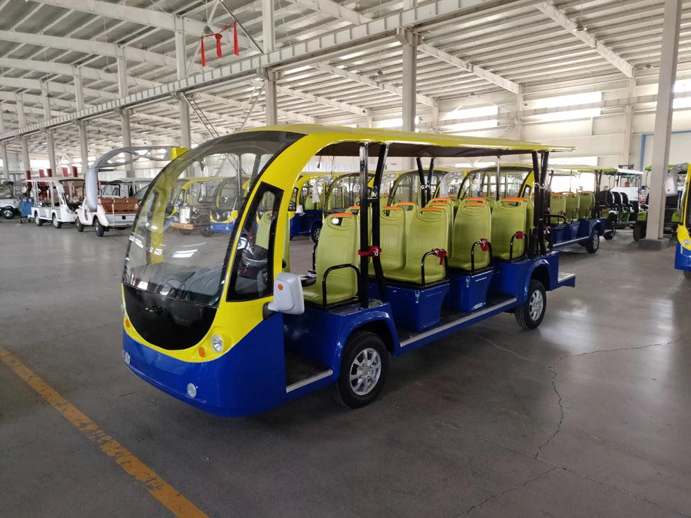 Wholesale 11-14 Seaters Classic Electric Mini Sightseeing Car Passenger Car Bus