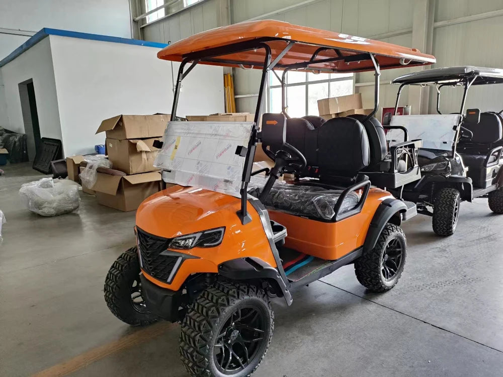 Chinese 4-Seater Electric Golf Cart with Disc Brake 2 Stroke Engine Gasoline Fuel-Economical Buggy
