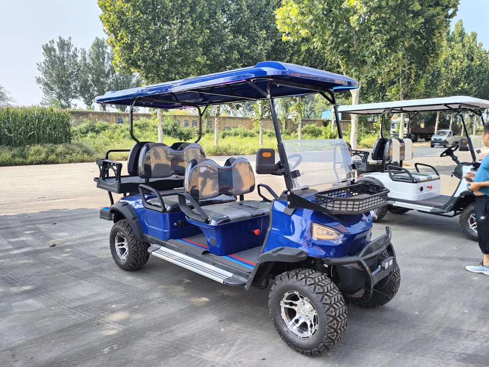 72V Lithium Battery 6-Seater Off-Road Solar Golf Cart Buggy Street Legal Electric Buggy
