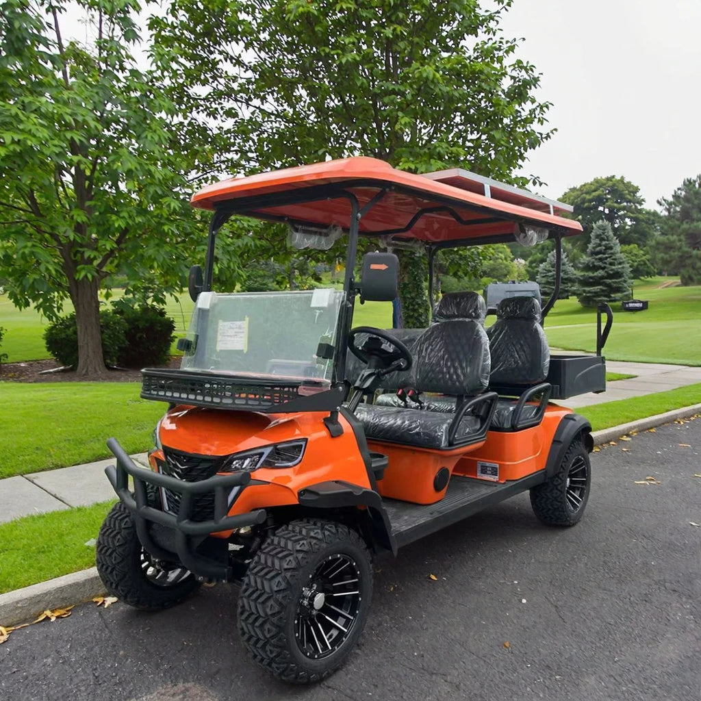 Yuexuan Solar Power China Golf Carts Cheap Dach 4 Passenger 4 Wheel Electric Golf Cart for Sale