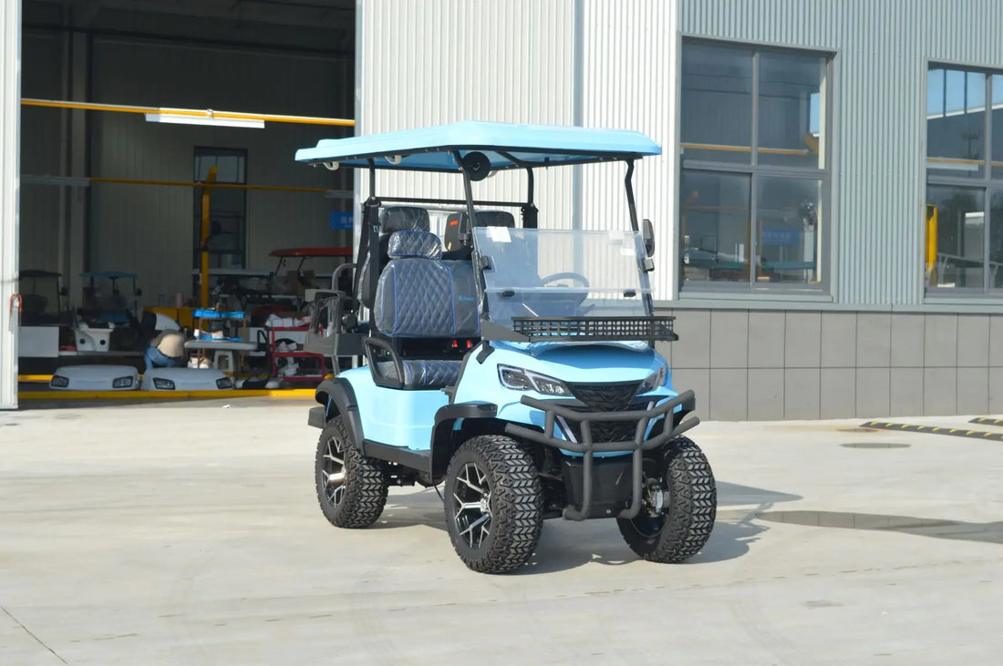 High Performance 4 Seater Electric Golf Cart Blue Club Car Sightseeing Bus Equipped with  Adjustable Seats for Community