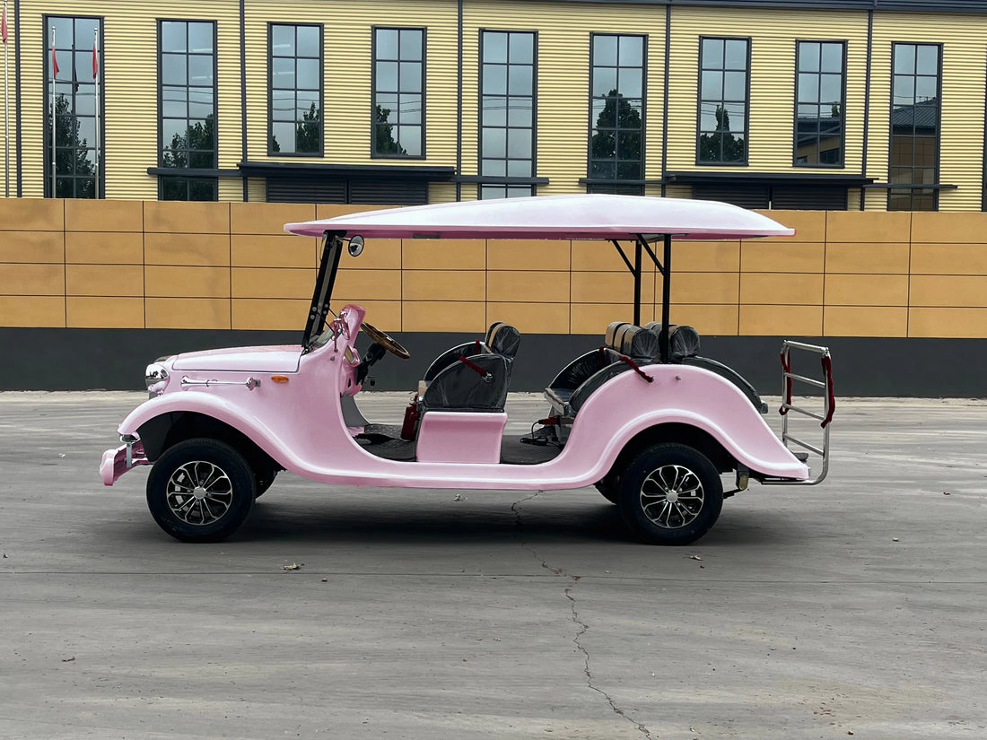 Vintage 8-Person Electric Sightseeing Car Customizable Color Spacious Interior Lithium Battery 100-120km Range for Sightseeing