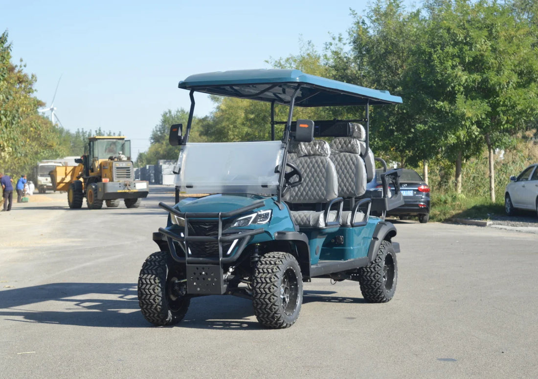 Customizable Colors 6 Passenger Luxury Electric Golf Cart Hunting Buggy Lithium Battery 3.5 Kw AC Motor 90km Range for Scenic
