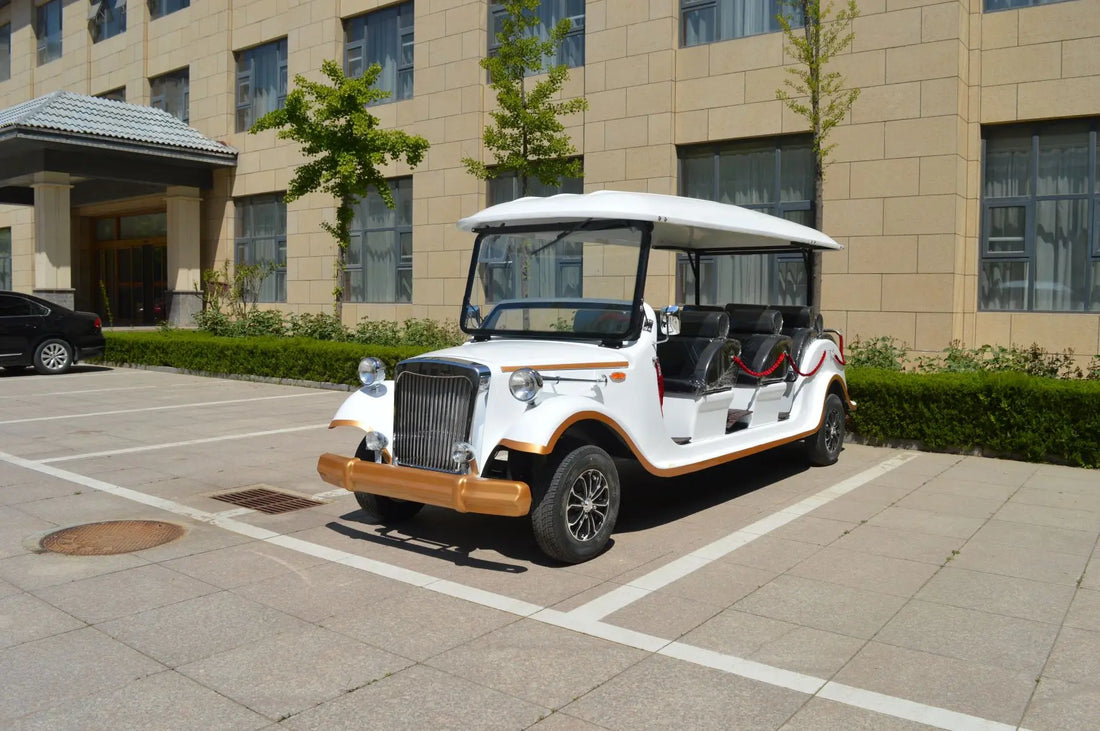 New Design  Classic Sightseeing Car 12-seater Vintage Car for Bus Tours Equipped with 4KW Powerful Motor Supports OEM/ODM