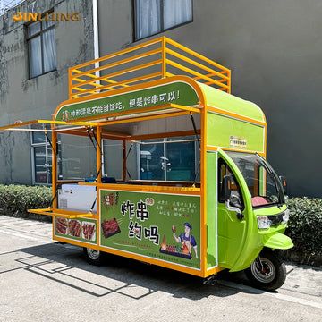 Factory Price Custom Food Truck Piaggio Ape Tuk Tuk Food Cart Tricycle Food Electric Mobile Bar Coffee Truck for Sale