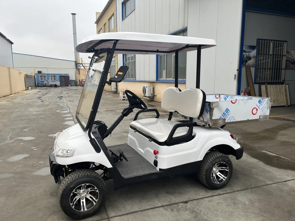 2-4 Seat White Mini Electric Golf Cart with 48v Battery for Short Course Use