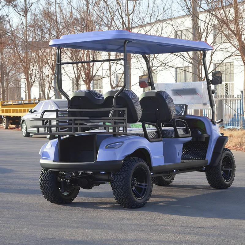 High Quality Adjustable Seats Purple Electric Mini Golf Cart 4 Seater Sightseeing Electric Club Carts for Resort Shuttle