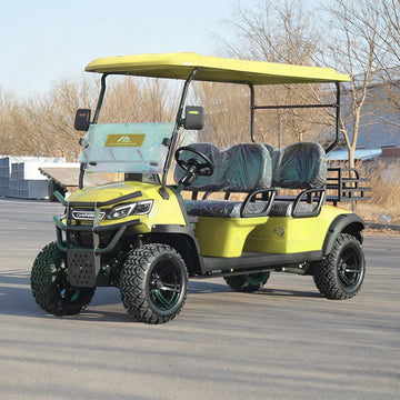 Luxury Design Street Legal  Electric 4x4 Off Road 4 Seats Yellow Golf Cart with  3.5KW AC Motor for Scenic Area Sightseeing