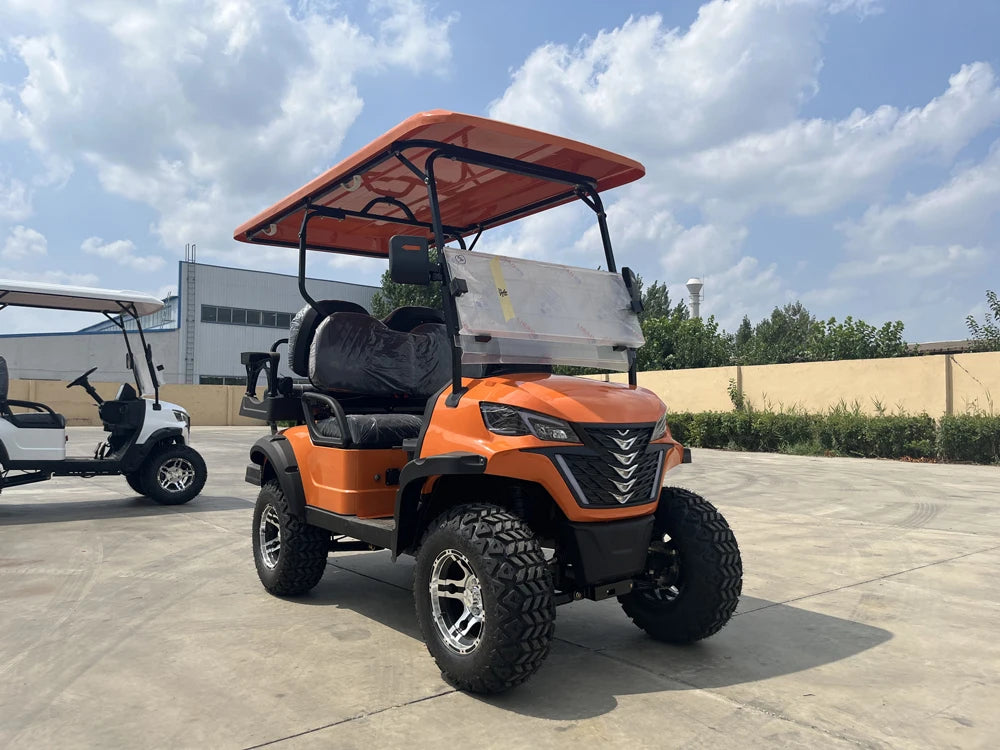 Brand New 4-Passenger Lifted Golf Cart with 5KW Motor Steel Material 4 Seats-EEC/DOT Certified Free Shipping