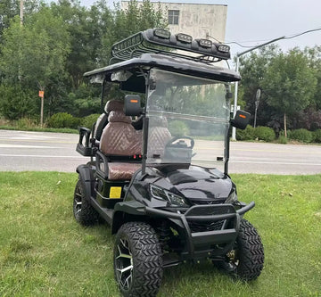 4-Seater Electric Golf Cart with Light Strip and Speakers