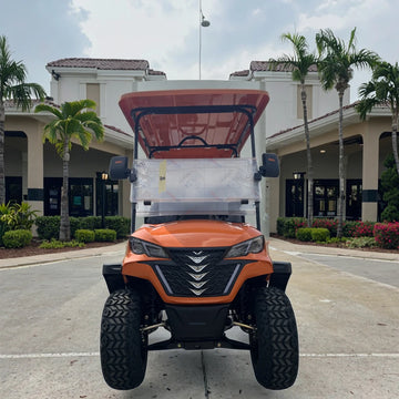 48V Lead-acid Maintenance-free Battery Street-Legal 4-Seater Electric Golf Buggy Steel Framework 5KW Motor EEC/DOT/GCC Certified