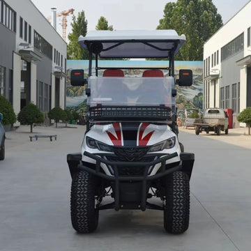 Affordable White  48V 60V 72V Lithium Battery Sightseeing Electric Club Carts 4 Seats  Golf Cart for Hotel Reception