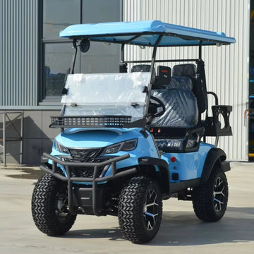 High Performance 4 Seater Electric Golf Cart Blue Club Car Sightseeing Bus Equipped with  Adjustable Seats for Community