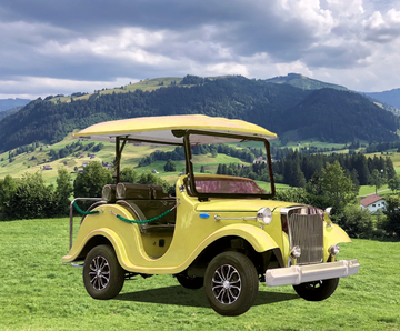 Electric Mini Vintage Classic Car Tourist Shuttle Support Customizable Colors Scenic Area Sightseeing Lithium Battery 6 Seats