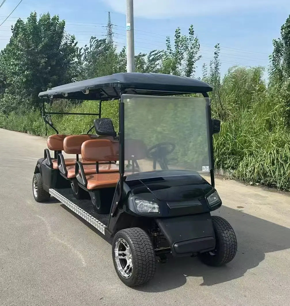 Yuexuan 4 Wheel 6 Seats Electric Gulf Cart Club Car Golf Cart 6 Seater Electric Powered Golf Cart