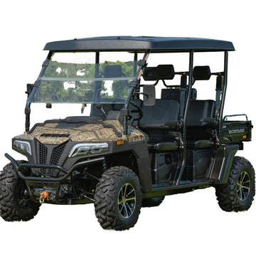 Extended-Cab Lithium-Ion Battery Zero-Emission High-Torque Off-Road Multi-Purpose Utility Electric UTV