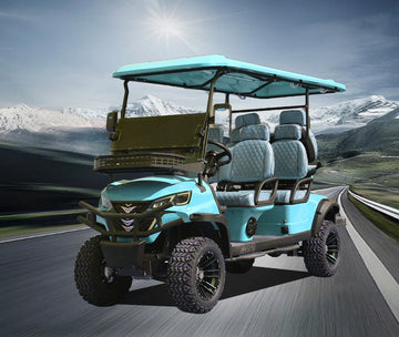 Road Electric Golf Cart Utility Club Car 6 Seats 3.5 Kw AC Motor Lithium Battery for Sale Resort Shuttle Color Wheel Hubs