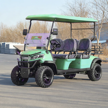 Street Legal Electric 4 Seater Green  Golf Cart 60V Lithium Battery with GPS Navigation for Scenic Area Sightseeing
