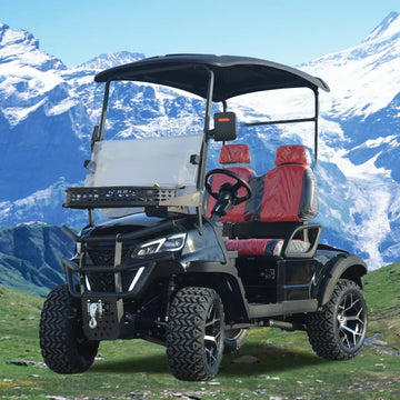High Quality 2 Seat Street Legal  Electric Club Car Lithium Battery Hunting Golf Cart with All-terrain Tires for Sightseeing