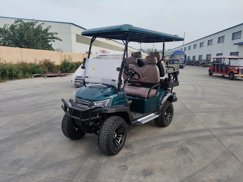 High Quality Custom 4-Seater Electric Golf Cart 48 Volt Battery White Color